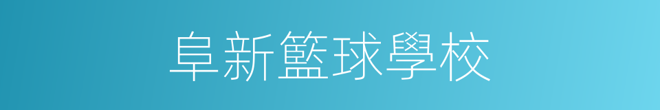 阜新籃球學校的同義詞