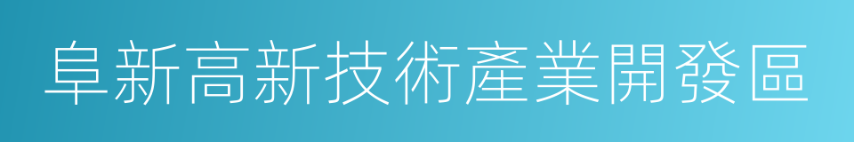 阜新高新技術產業開發區的同義詞