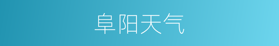 阜阳天气的同义词