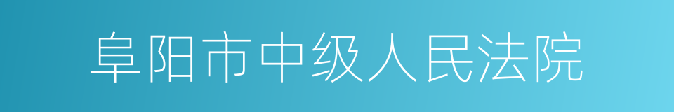 阜阳市中级人民法院的同义词