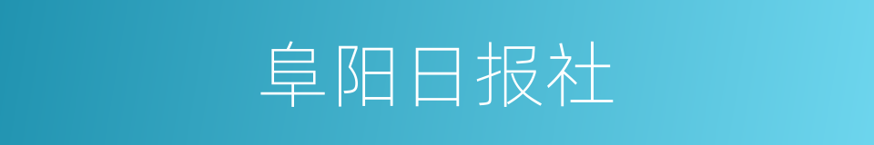 阜阳日报社的同义词