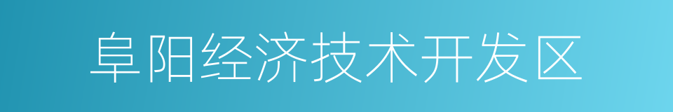 阜阳经济技术开发区的同义词