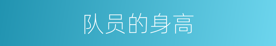 队员的身高的同义词