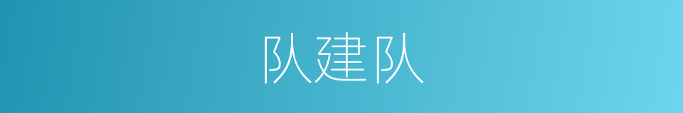 队建队的同义词