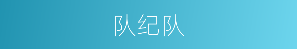 队纪队的同义词