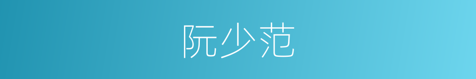 阮少范的同义词