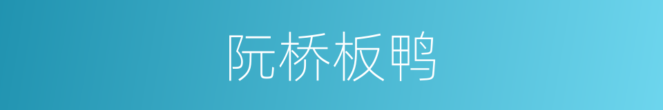 阮桥板鸭的同义词