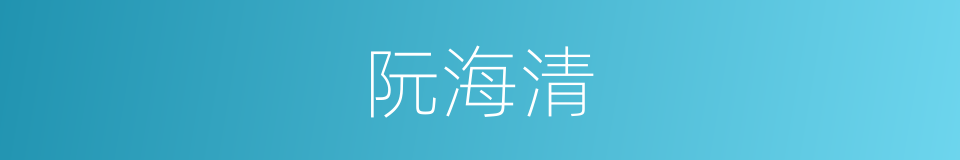 阮海清的同义词