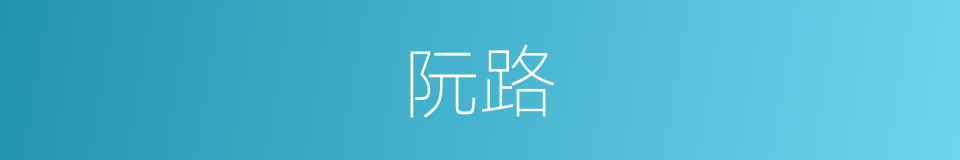 阮路的同义词