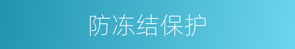 防冻结保护的同义词