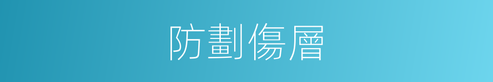 防劃傷層的同義詞