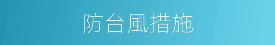 防台風措施的同義詞