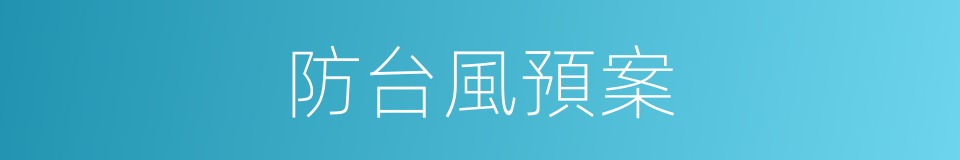 防台風預案的同義詞