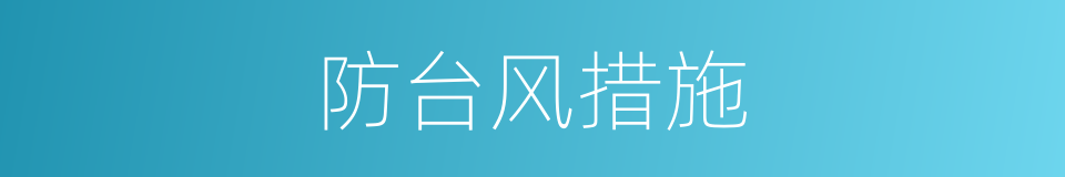 防台风措施的同义词