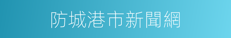 防城港市新聞網的同義詞