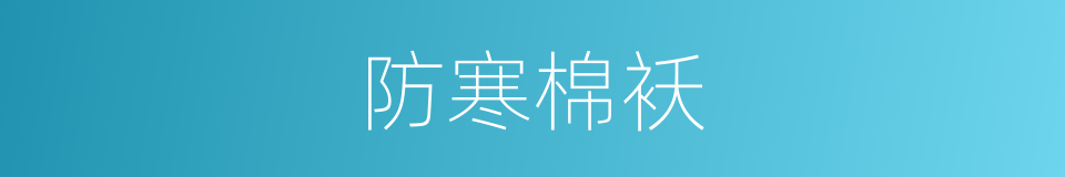 防寒棉袄的同义词