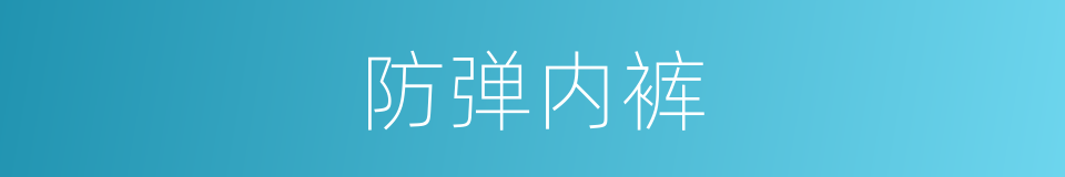 防弹内裤的同义词
