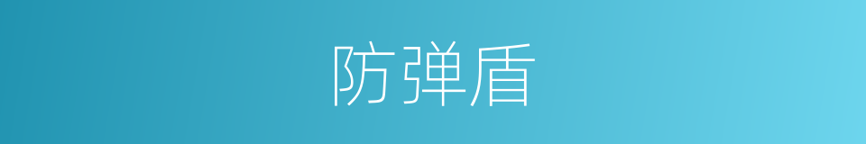 防弹盾的同义词