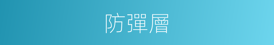 防彈層的同義詞