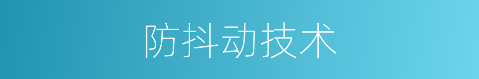 防抖动技术的同义词