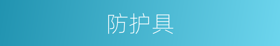 防护具的同义词