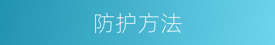 防护方法的同义词