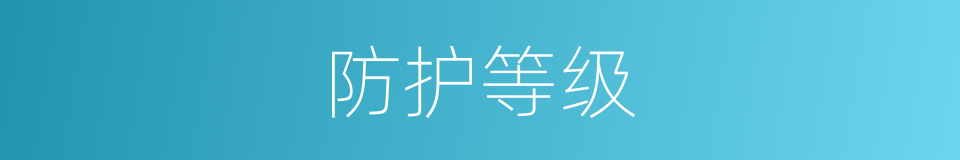 防护等级的同义词