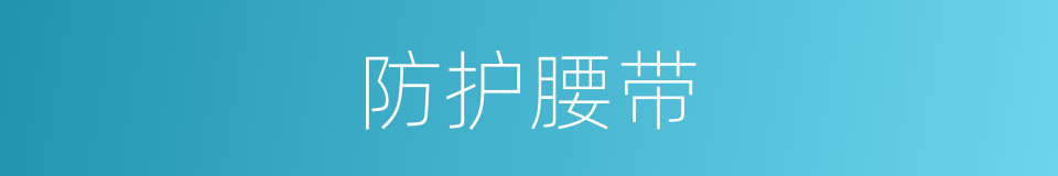 防护腰带的同义词