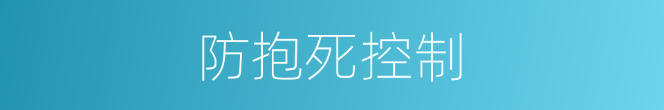 防抱死控制的同义词