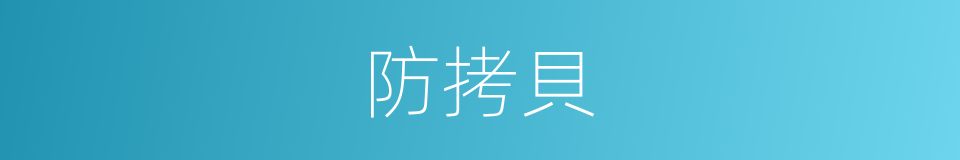 防拷貝的同義詞