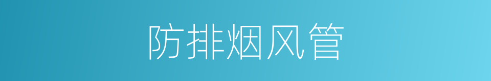 防排烟风管的同义词