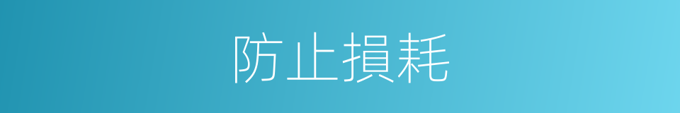 防止損耗的同義詞