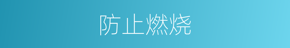 防止燃烧的同义词