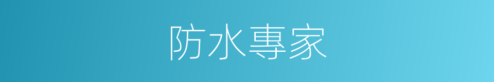 防水專家的同義詞