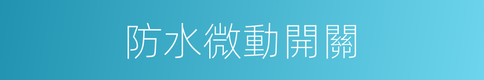 防水微動開關的同義詞