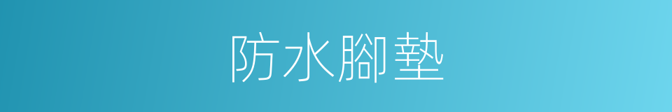 防水腳墊的同義詞