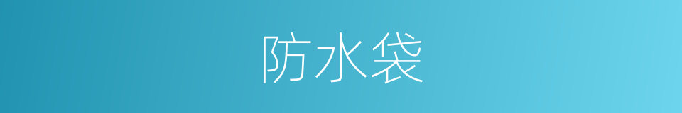 防水袋的同义词