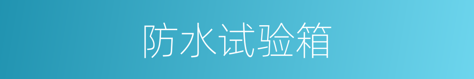 防水试验箱的同义词