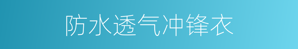 防水透气冲锋衣的同义词