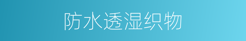 防水透湿织物的同义词