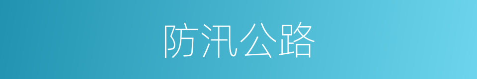 防汛公路的同义词