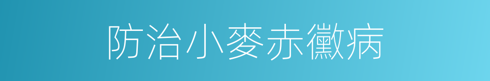 防治小麥赤黴病的同義詞