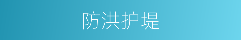 防洪护堤的同义词