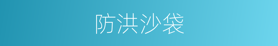 防洪沙袋的同义词