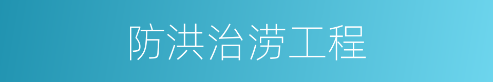 防洪治涝工程的同义词