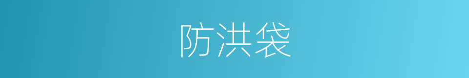 防洪袋的同义词