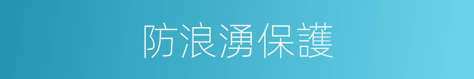 防浪湧保護的同義詞