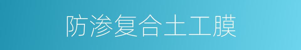 防渗复合土工膜的同义词