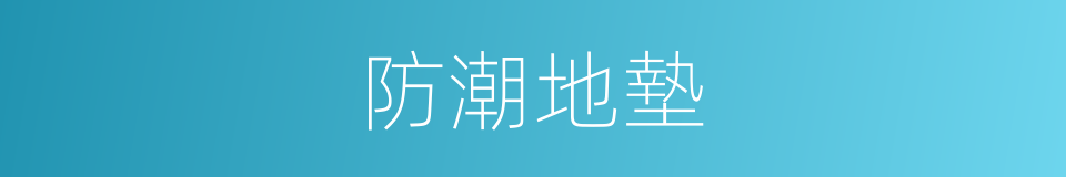 防潮地墊的同義詞