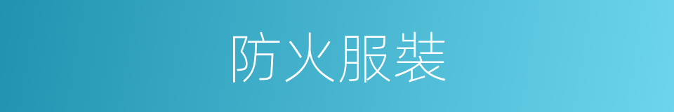 防火服裝的同義詞